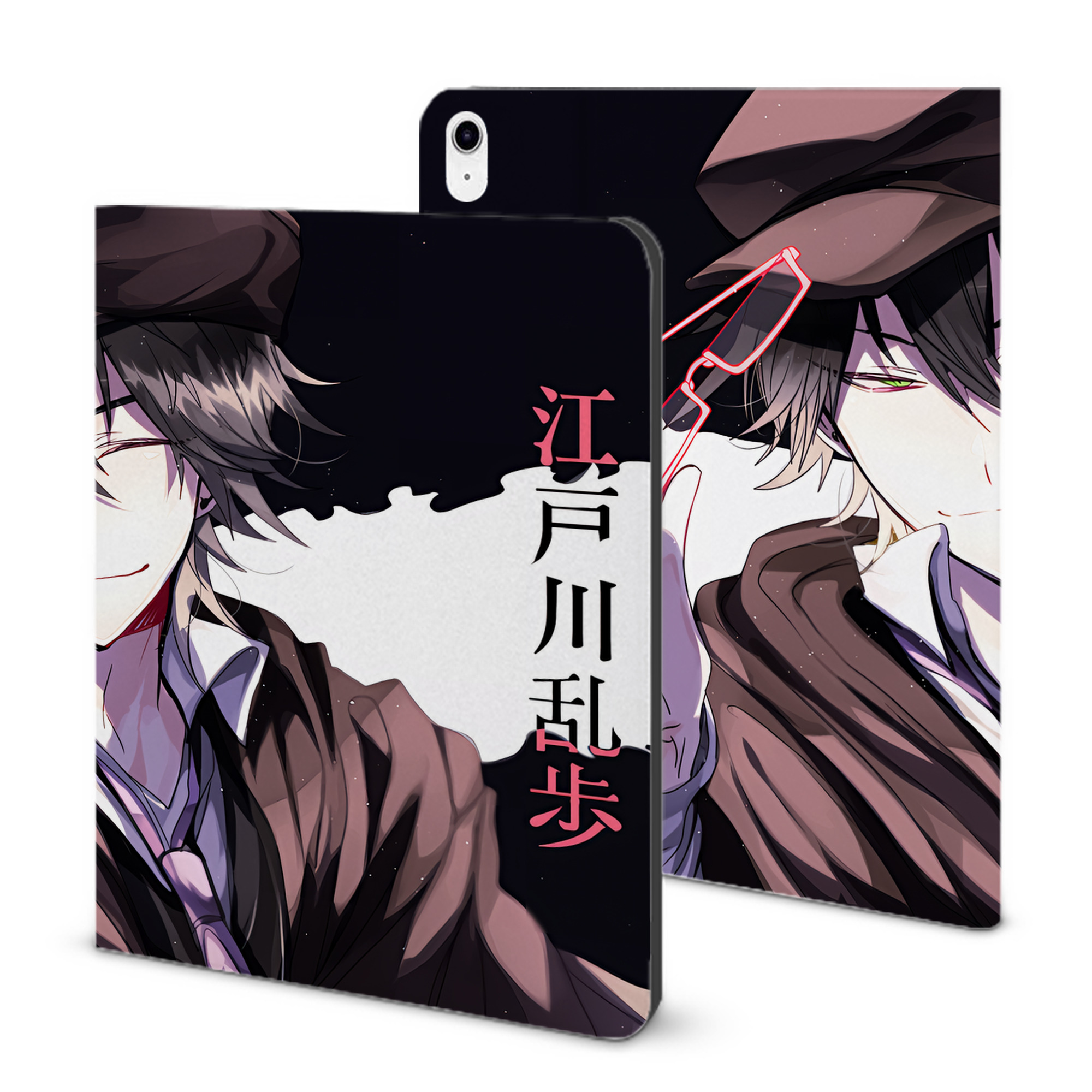 （画像用） 文豪ストレイドッグス Bungo Stray Dogs IPad ケース ブック型 PUレザー TPU 耐衝撃 軽量 薄型 ペン収納なし 全面保護 IPad 各モデル対応